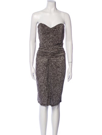 Michael Kors Strapless Knee-Length Dress