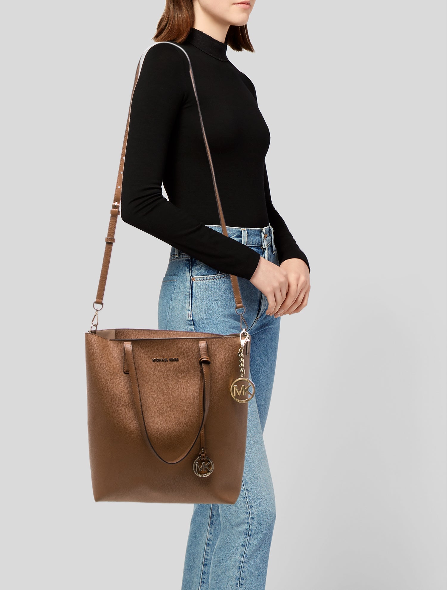 Michael Kors Leather Bucket Bag