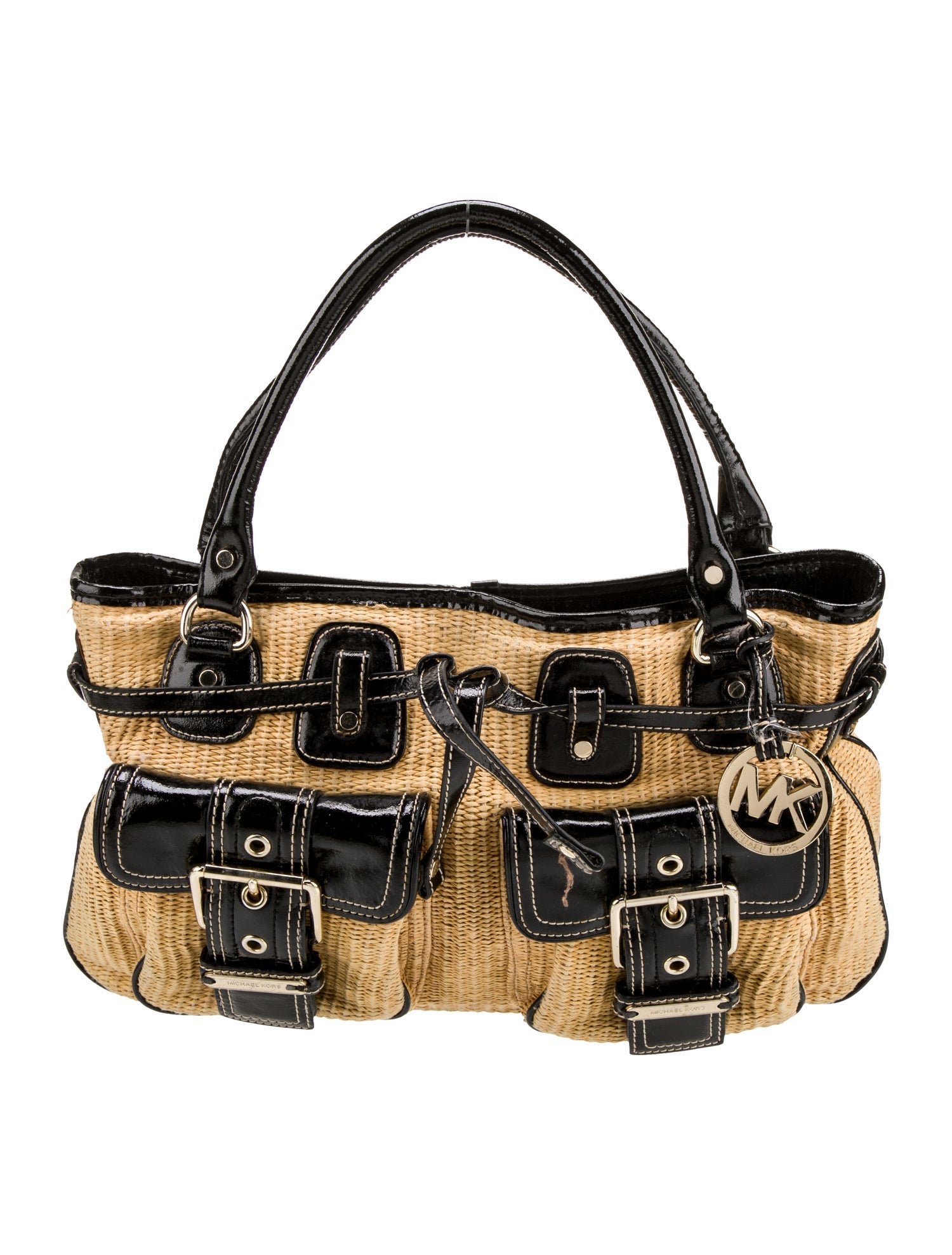 Michael Kors Straw Shoulder Bag