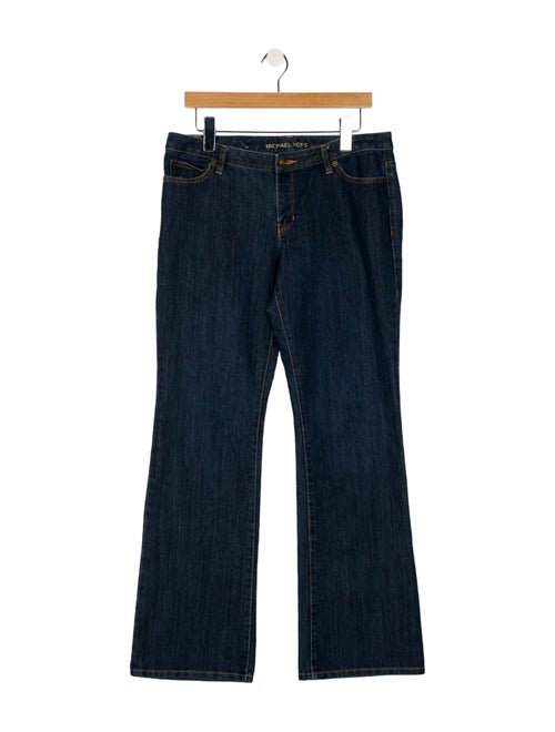 Michael Kors Mid-Rise Wide Leg Jeans