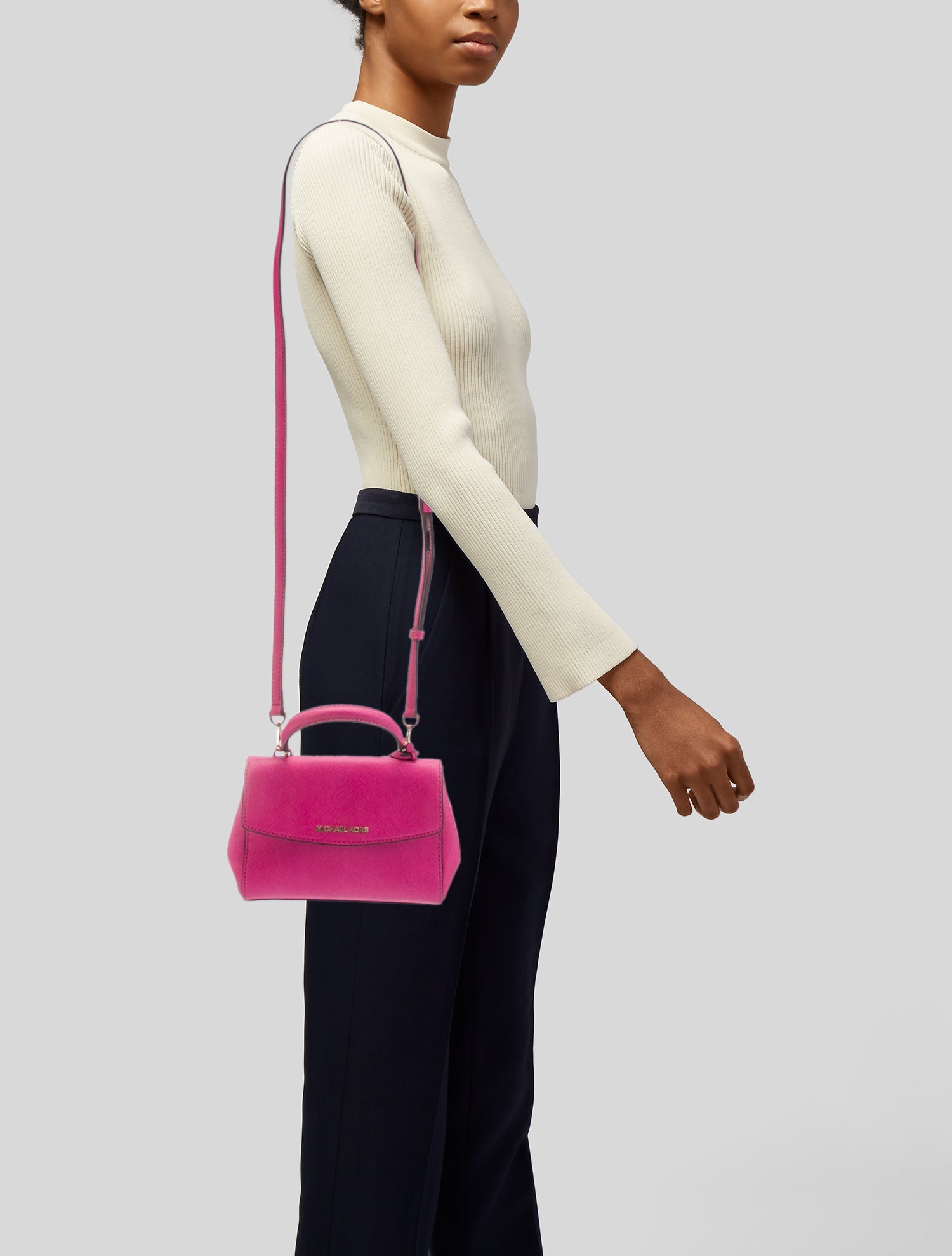 Michael Kors Saffiano Leather Top Handle Bag