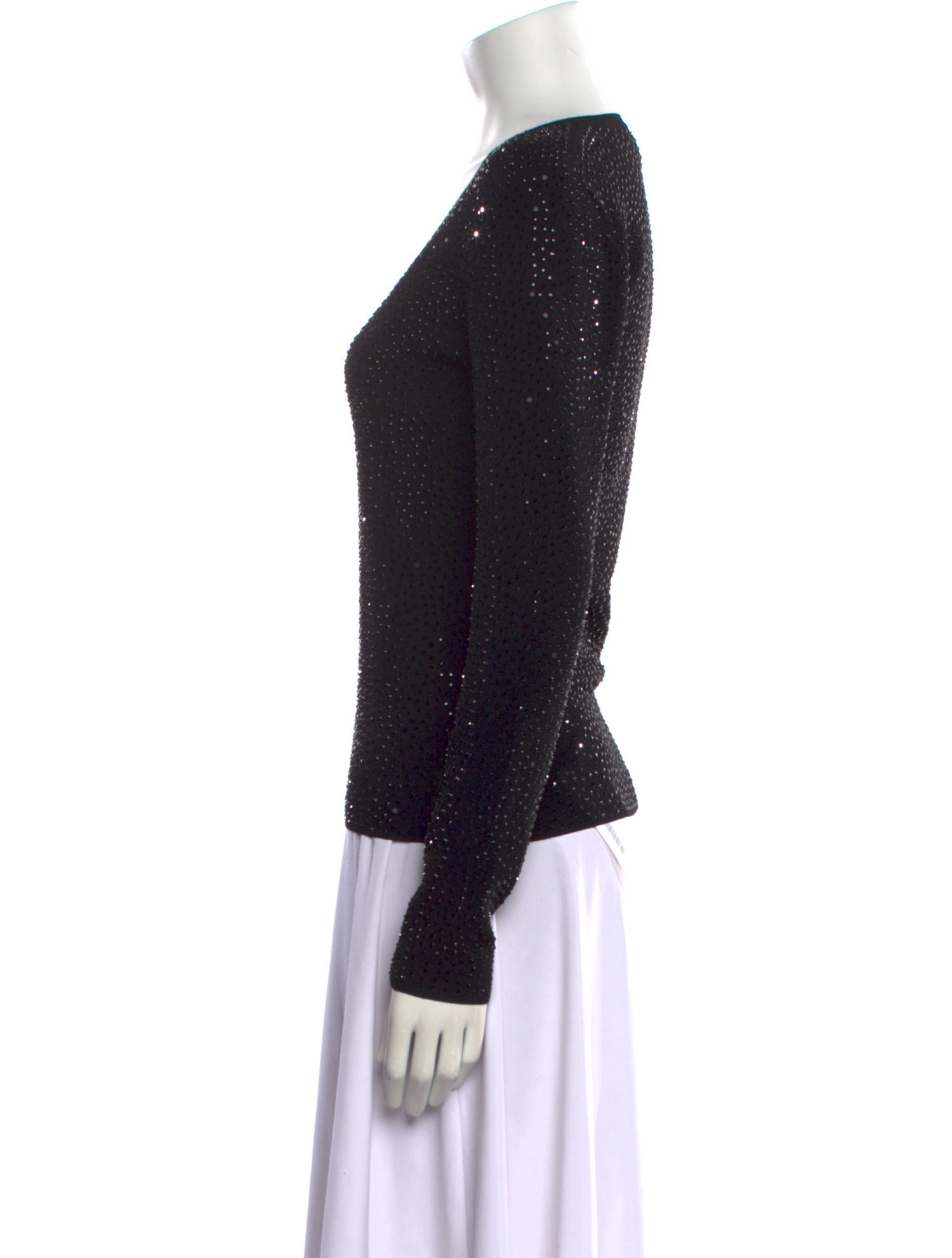 Michael Kors V-Neck Long Sleeve Top