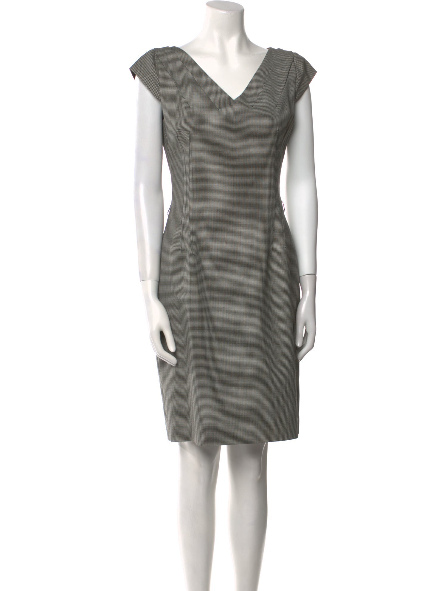 Michael Kors Houndstooth Print Knee-Length Dress