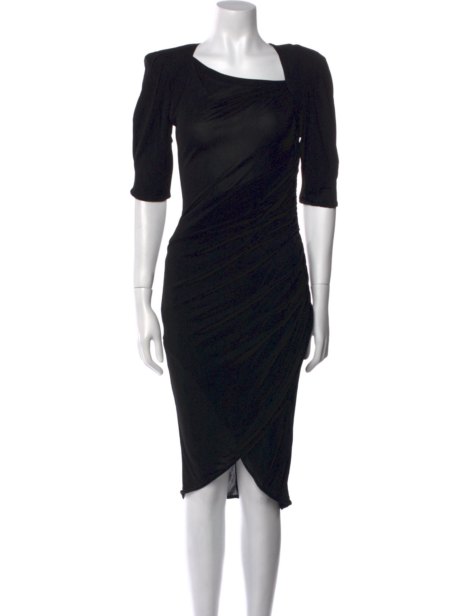 Michael Kors Bateau Neckline Midi Length Dress