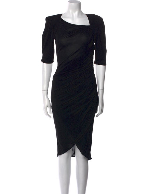 Michael Kors Bateau Neckline Midi Length Dress