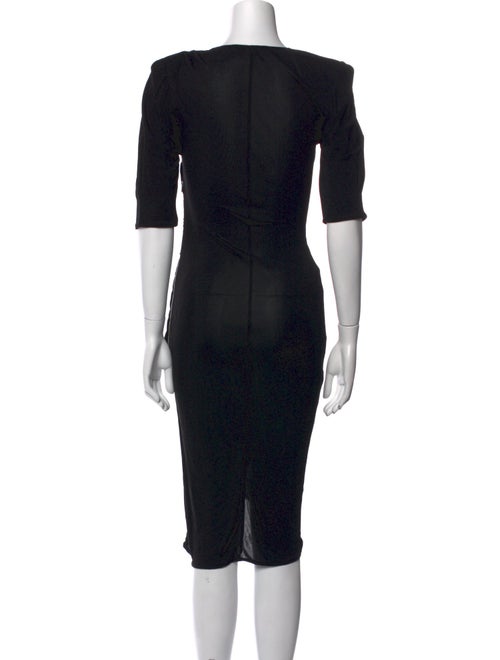 Michael Kors Bateau Neckline Midi Length Dress