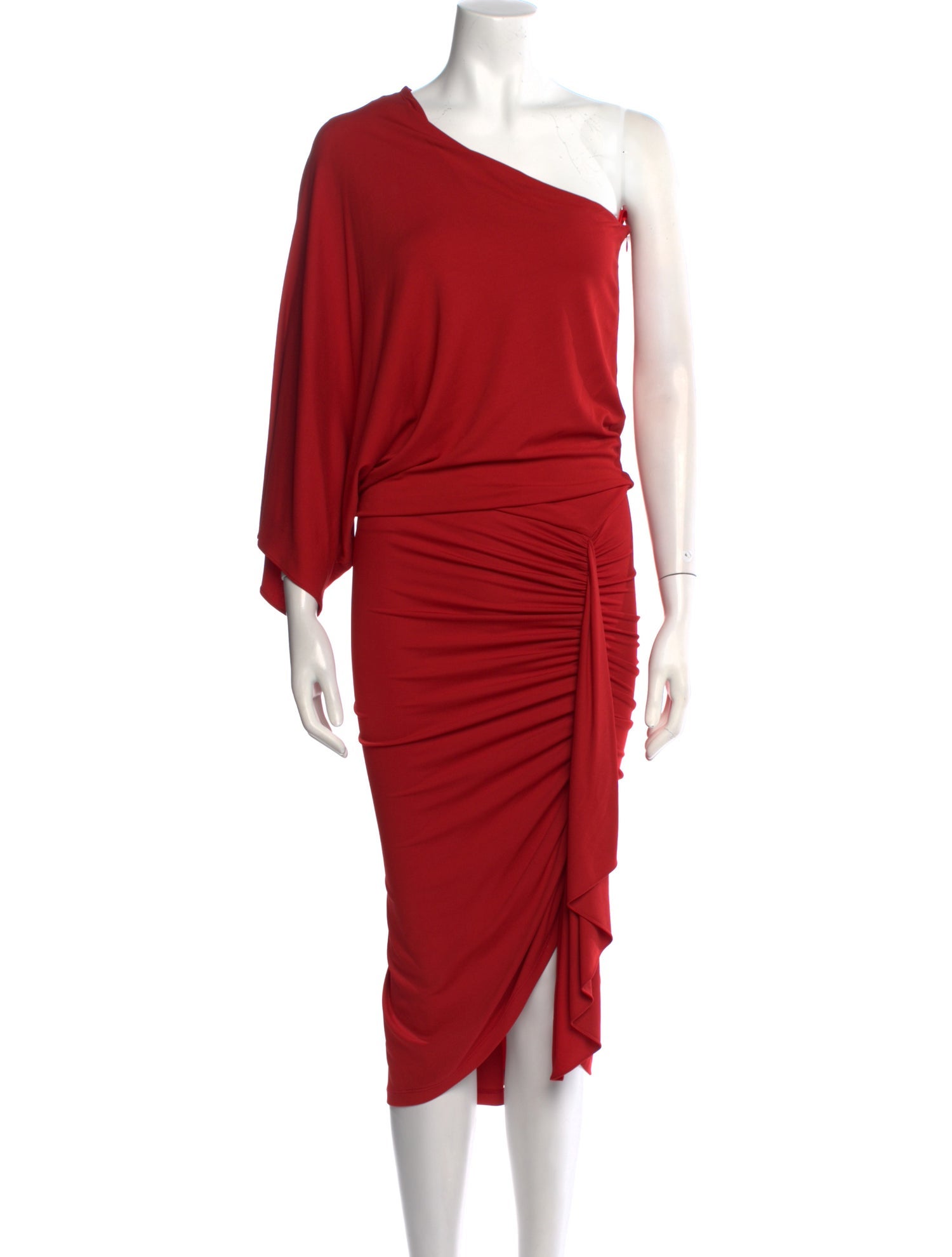 Michael Kors One-Shoulder Midi Length Dress
