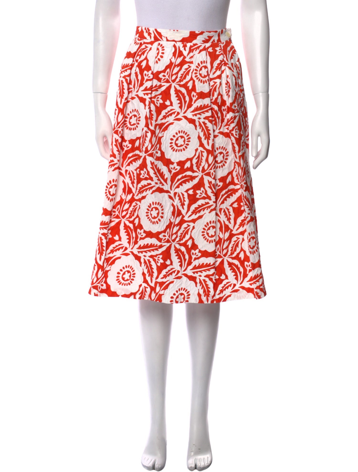 Michael Kors Floral Print Knee-Length Skirt
