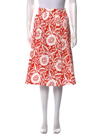Michael Kors Floral Print Knee-Length Skirt