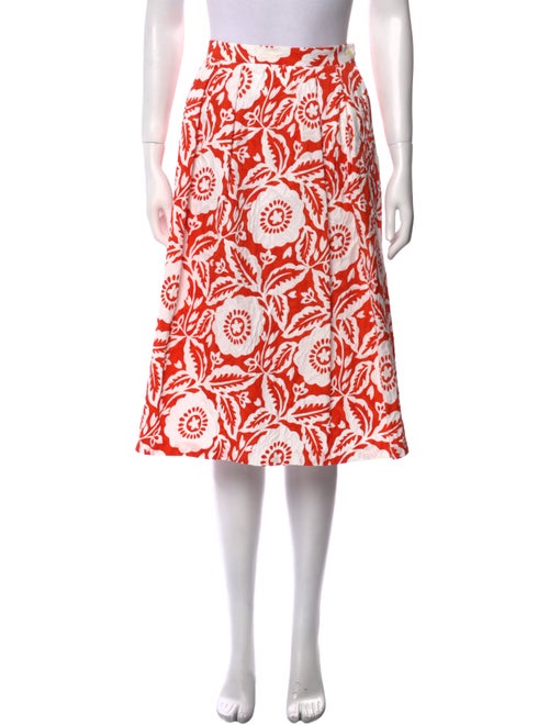 Michael Kors Floral Print Knee-Length Skirt