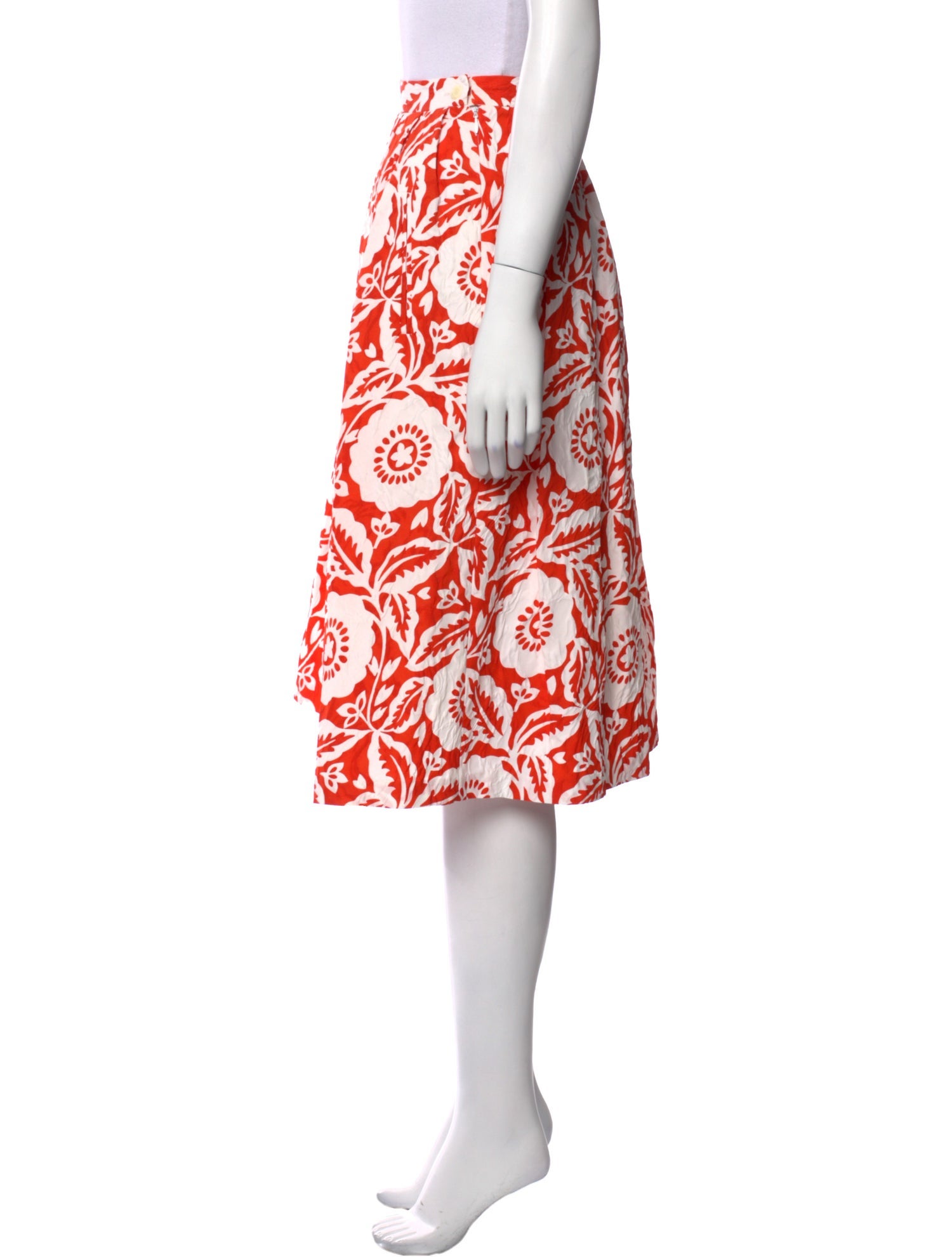 Michael Kors Floral Print Knee-Length Skirt