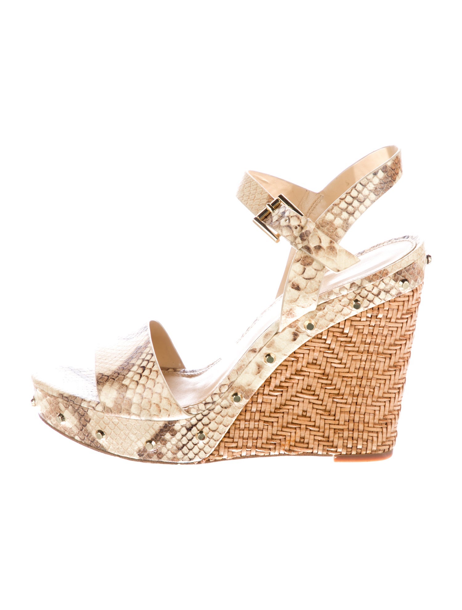 Michael Kors Leather Animal Print Slingback Pumps