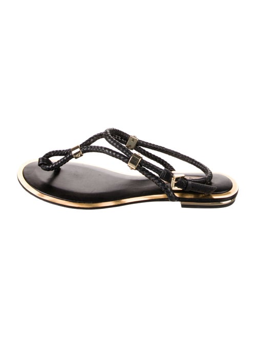 Michael Kors Leather T-Strap Sandals