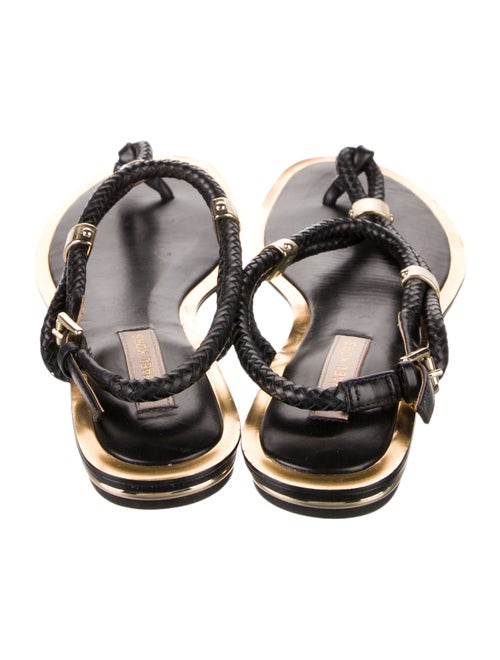 Michael Kors Leather T-Strap Sandals