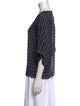 Michael Kors Striped Bateau Neckline Top