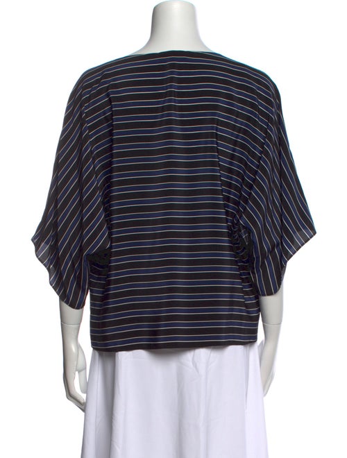 Michael Kors Striped Bateau Neckline Top