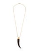 Michael Kors Resin Tortoise- Print Horn Pendant Necklace