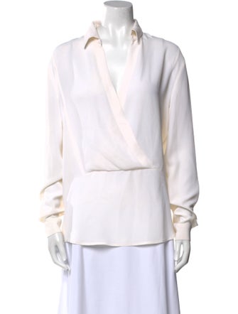 Michael Kors Silk Long Sleeve Blouse