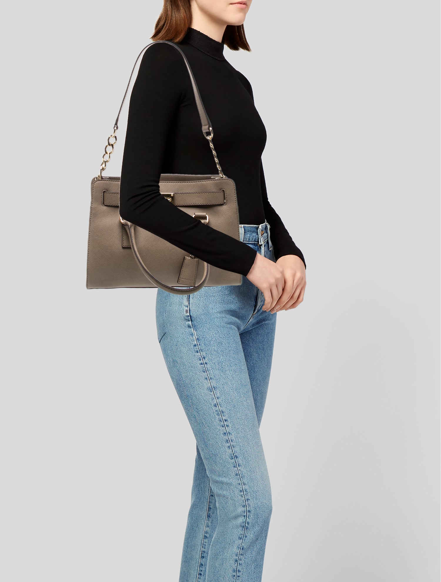 Michael Michael Kors Leather Top Handle Bag