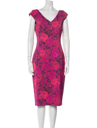 Michael Kors Printed Midi Length Dress