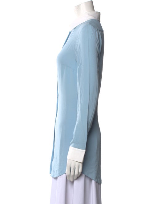 Michael Kors Silk Long Sleeve Button-Up Top