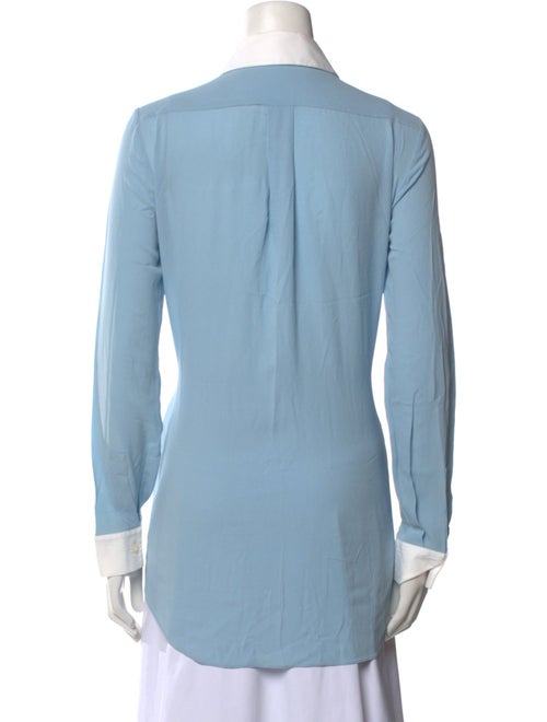 Michael Kors Silk Long Sleeve Button-Up Top