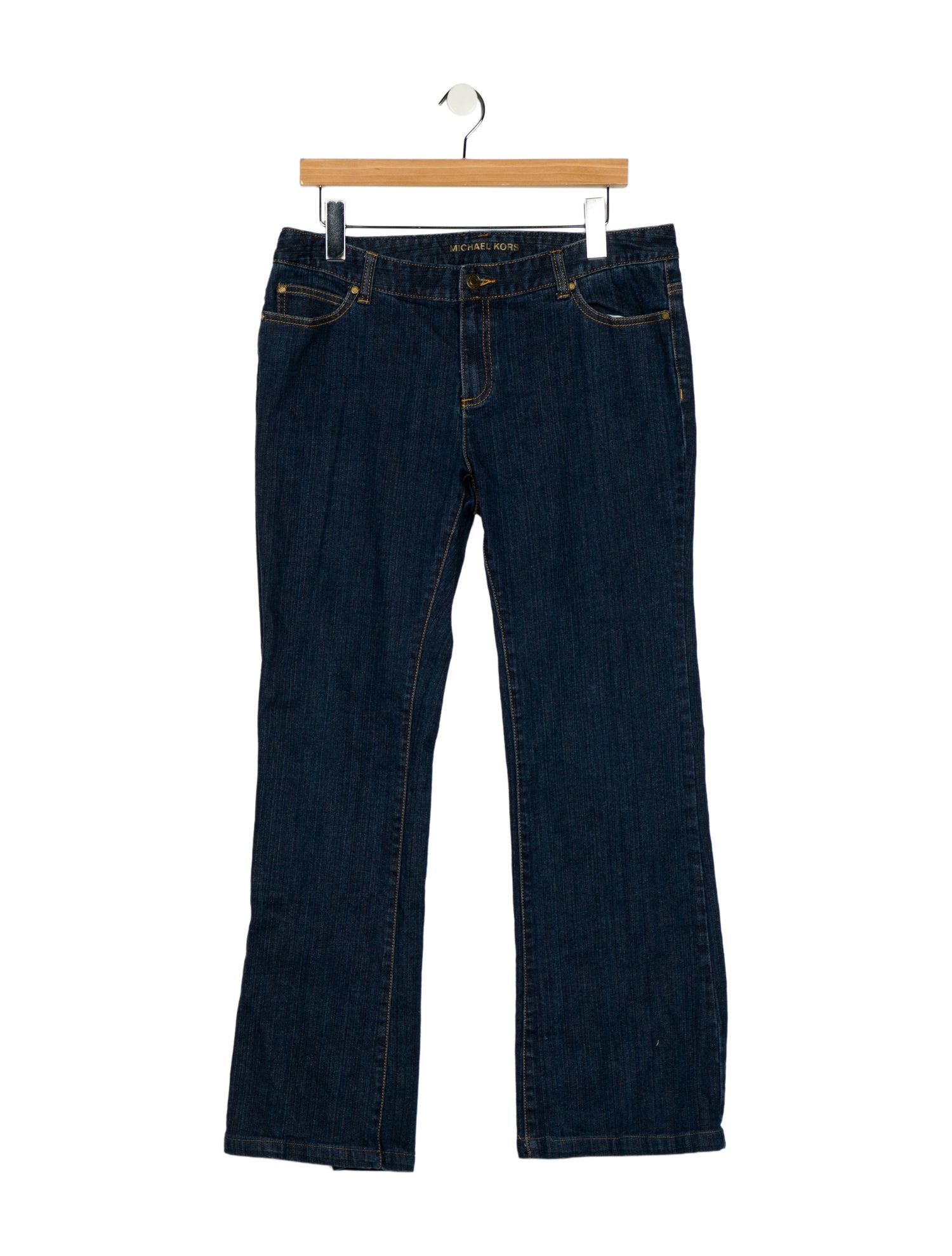 Michael Kors Mid-Rise Wide Leg Jeans