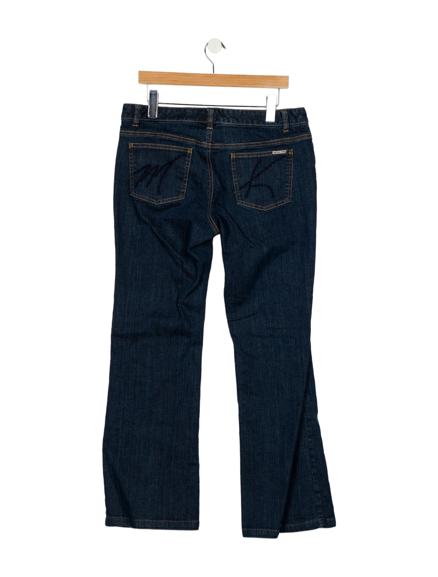 Michael Kors Mid-Rise Wide Leg Jeans