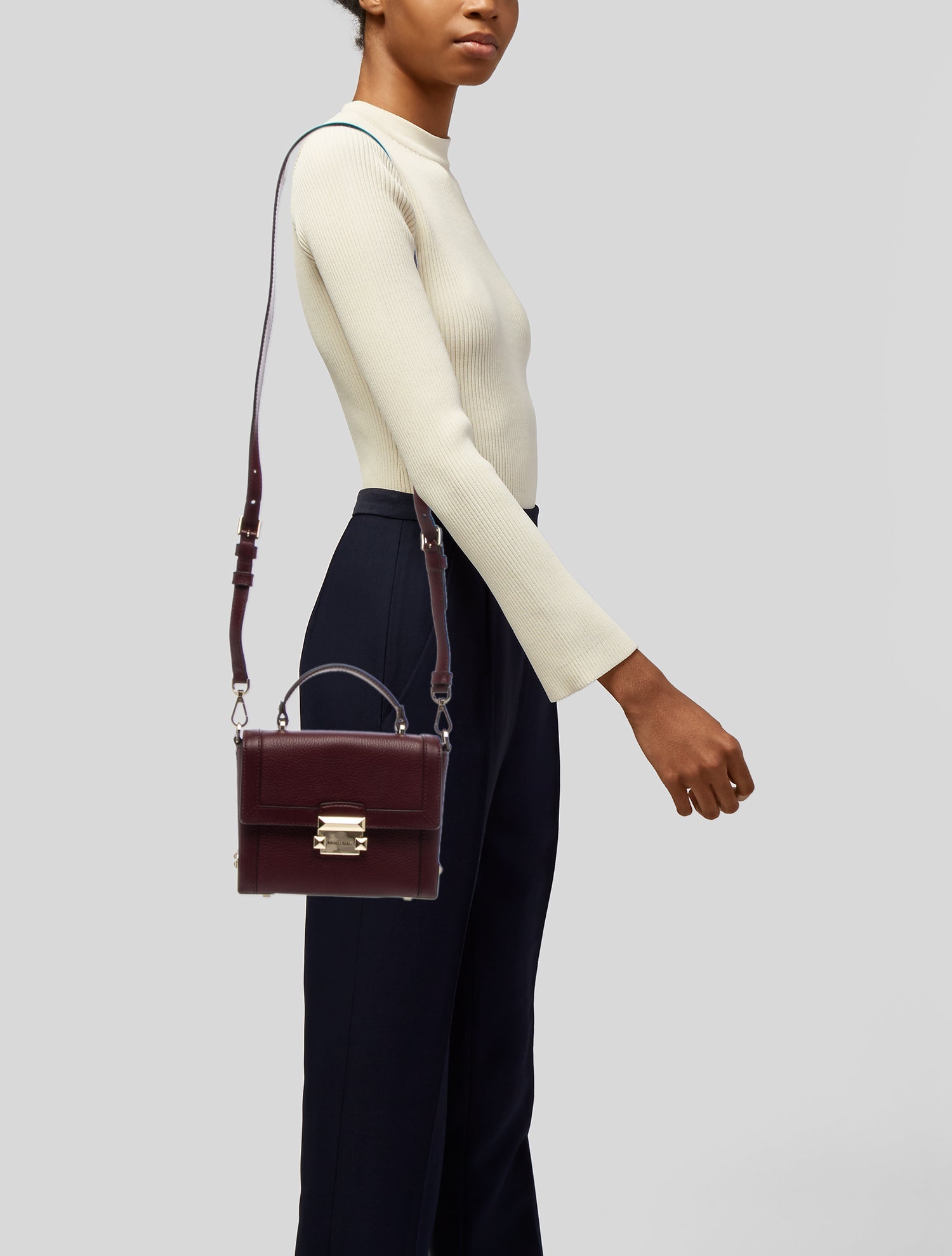 Michael Kors Leather Top Handle Bag