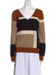 Michael Kors Striped V-Neck Sweater