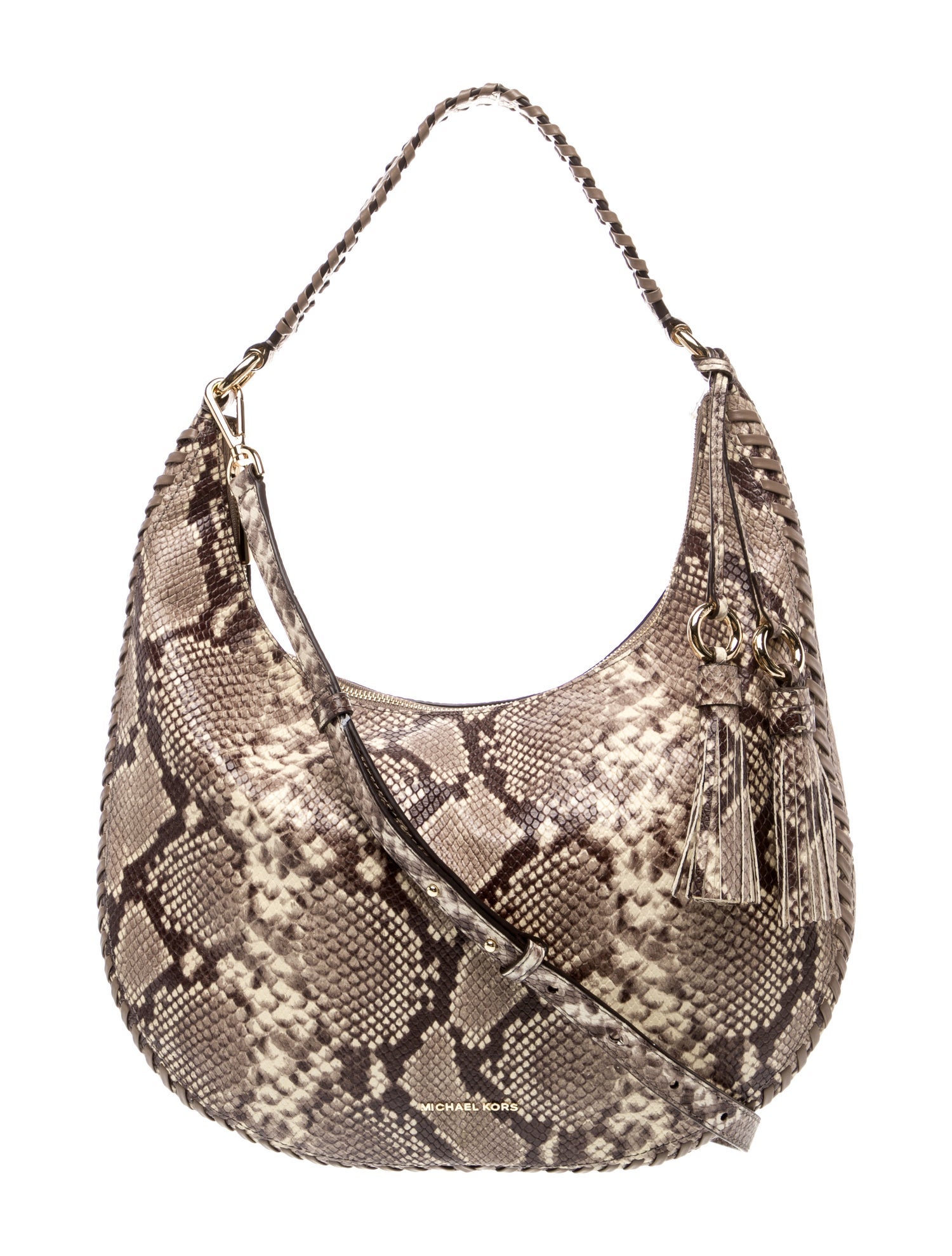 Michael Kors Embossed Leather Shoulder Bag