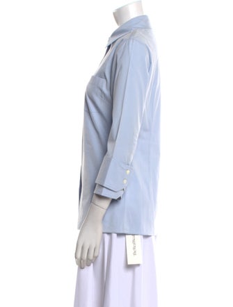 Michael Kors Three-Quarter Sleeve Button-Up Top