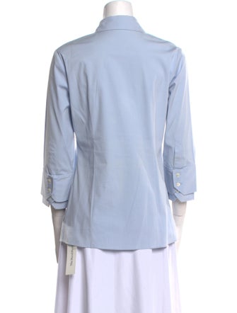 Michael Kors Three-Quarter Sleeve Button-Up Top