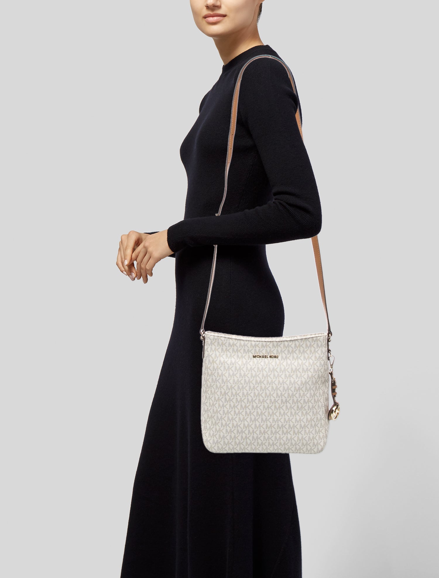 Michael Kors Leather Messenger Bag