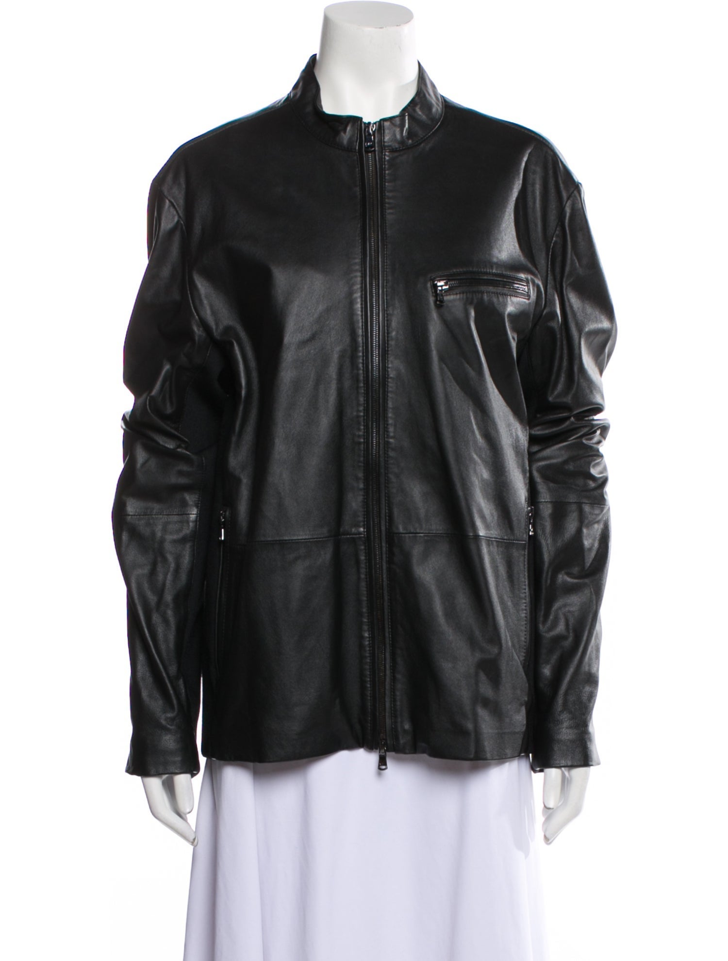 Michael Kors Leather Biker Jacket
