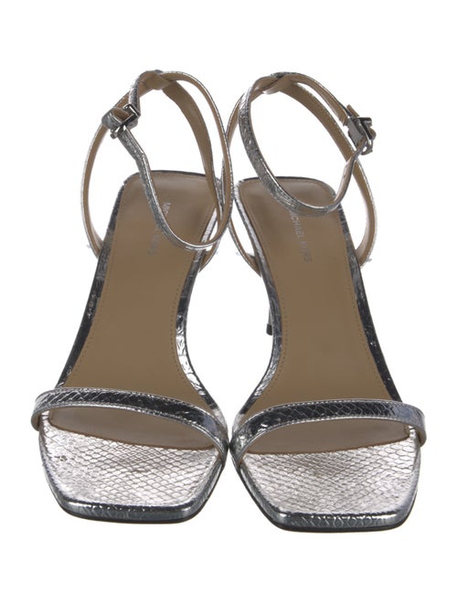 Michael Kors Embossed Leather Animal Print Sandals