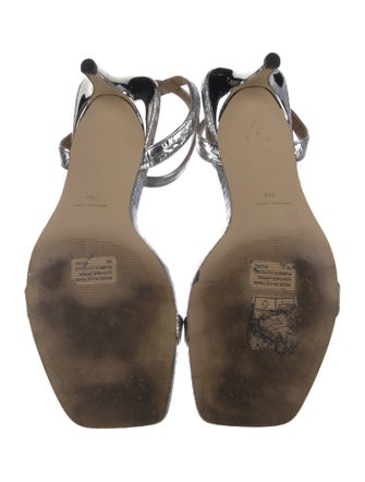 Michael Kors Embossed Leather Animal Print Sandals