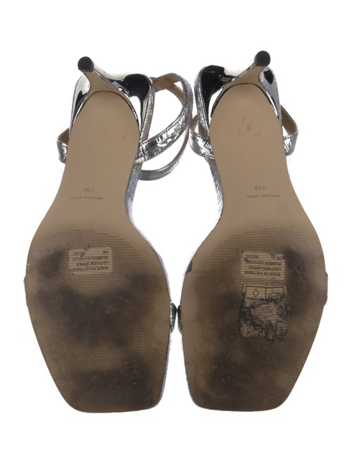 Michael Kors Embossed Leather Animal Print Sandals