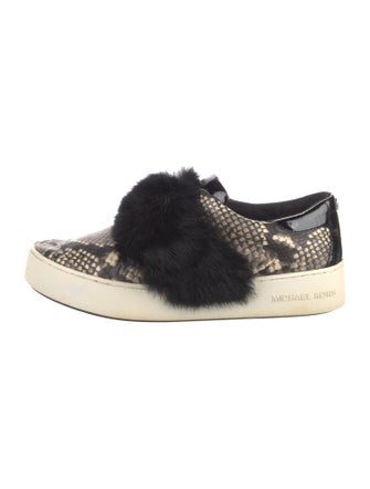 Michael Kors Leather Animal Print Sneakers