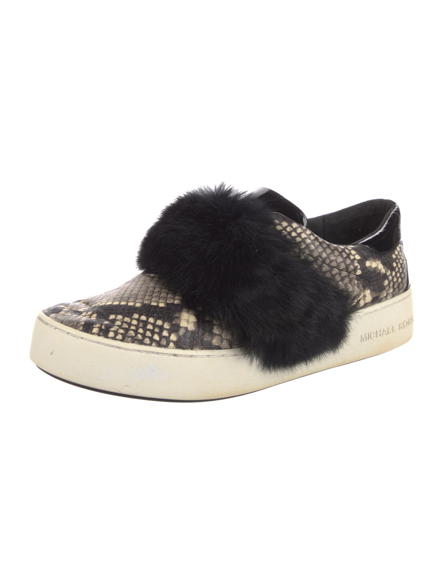 Michael Kors Leather Animal Print Sneakers