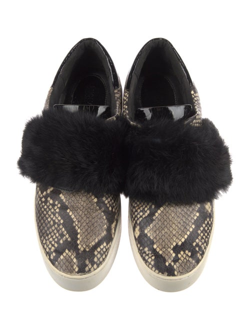 Michael Kors Leather Animal Print Sneakers