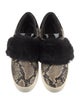 Michael Kors Leather Animal Print Sneakers