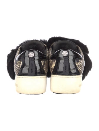 Michael Kors Leather Animal Print Sneakers