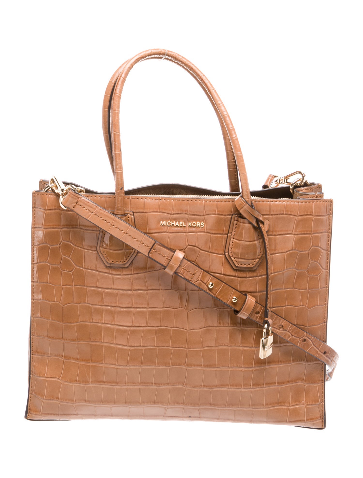 Michael Kors Embossed Leather Shoulder Bag