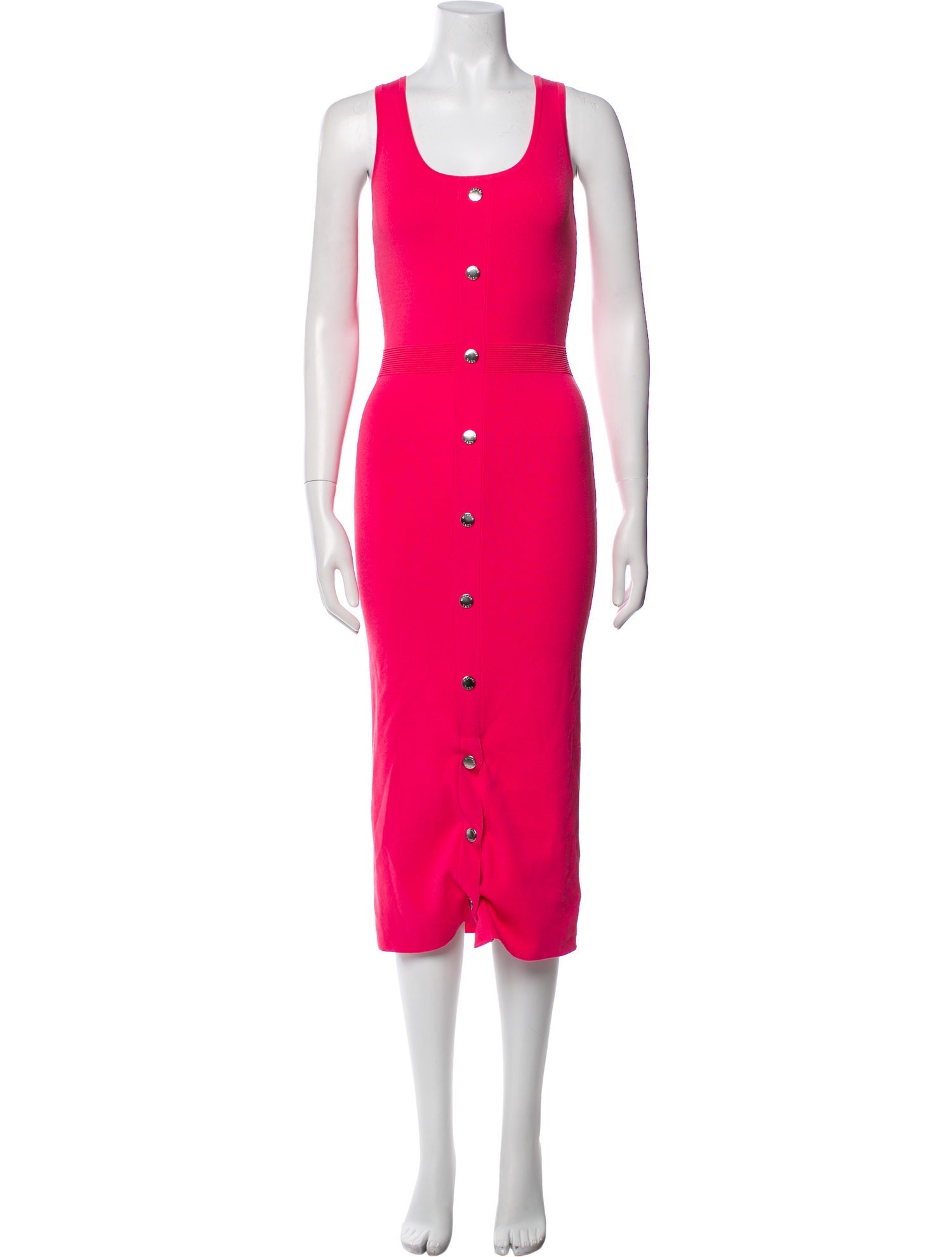 Michael Kors Scoop Neck Midi Length Dress