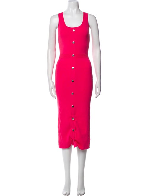 Michael Kors Scoop Neck Midi Length Dress