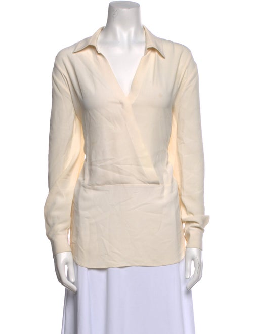 Michael Kors Silk Long Sleeve Polo