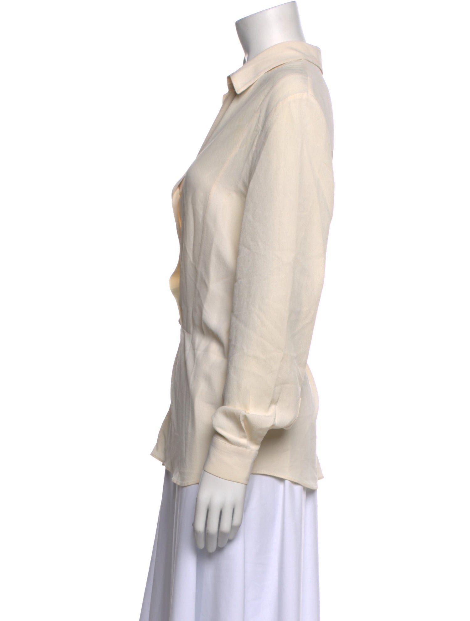 Michael Kors Silk Long Sleeve Polo