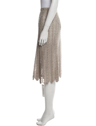 Michael Kors Linen Knee-Length Skirt