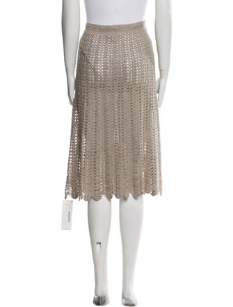 Michael Kors Linen Knee-Length Skirt